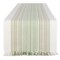 Contemporary Home Living Woven Stripes Cotton Table Runner with Mini Tassels - 72" - White and Green